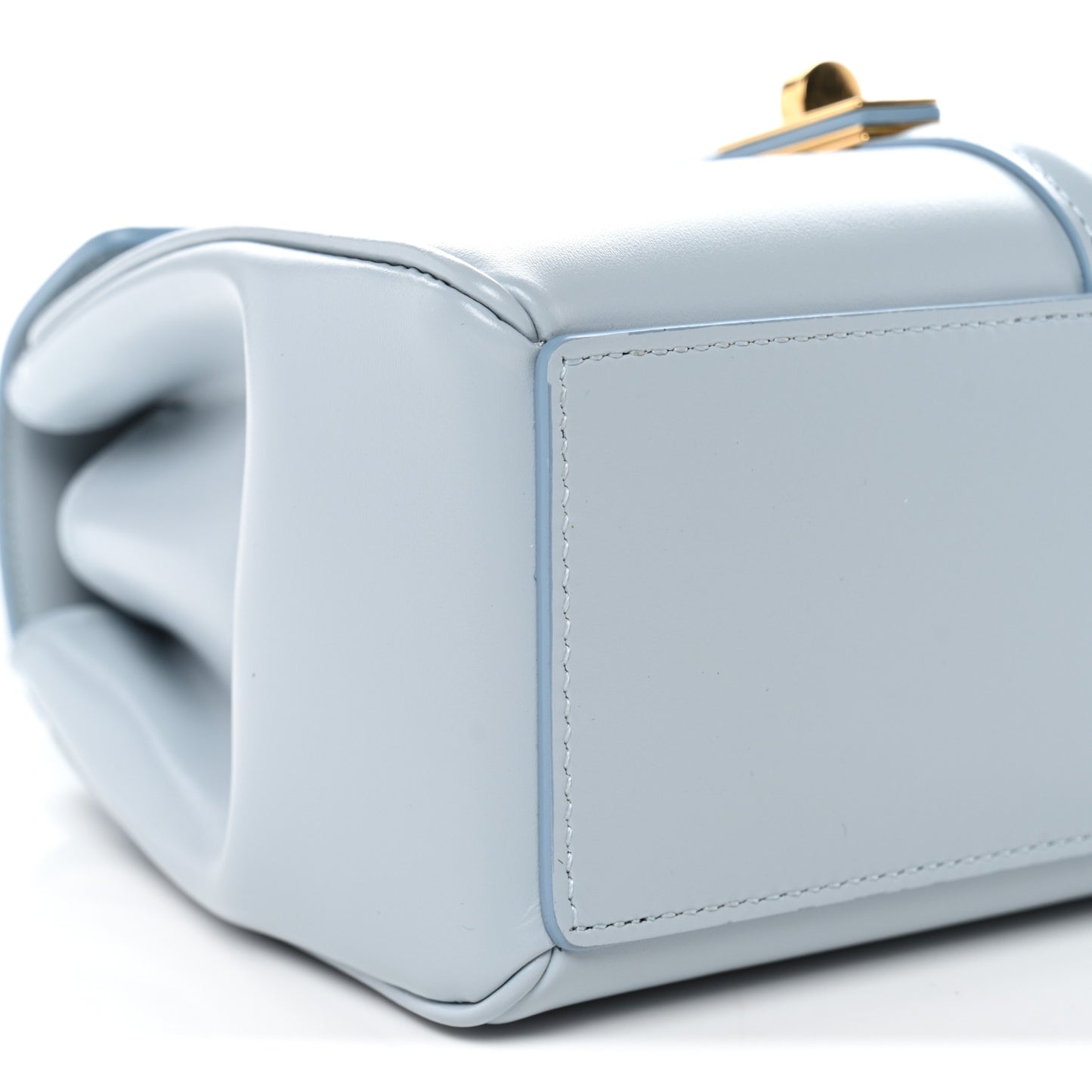 Satinated Calfskin Mini 16 Top Handle Bag Pale Blue