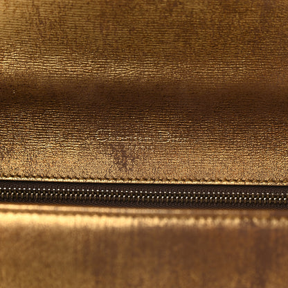 Christian Dior Metallic Brushed Calfskin Medium Diorama Flap Bag Gold 8 of 10