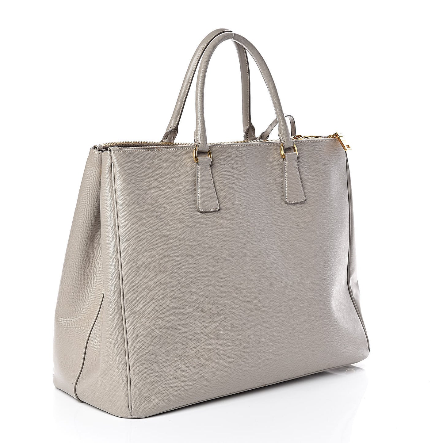 Saffiano Lux Extra Large Galleria Double Zip Tote Pomice