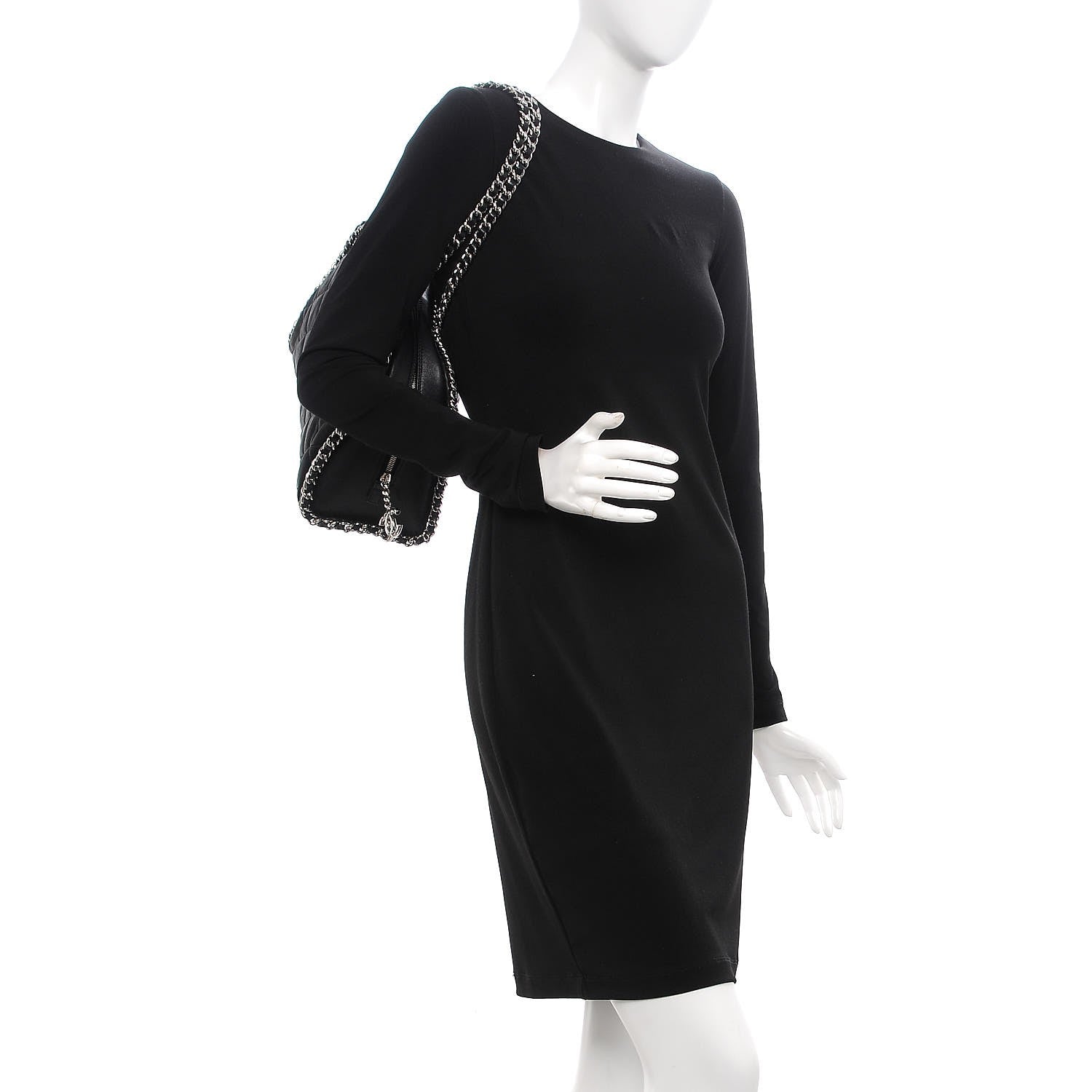 Chanel Calfskin Chain Around Bowler Black 2 of 8