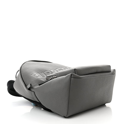 Burberry Calfskin Logo Embossed Backpack Charcoal Grey 4 of 11