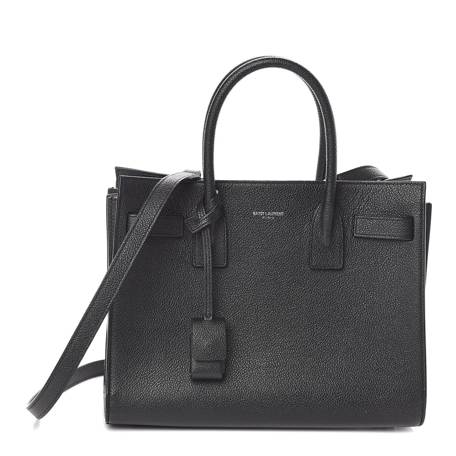 Saint Laurent Grained Calfskin Baby Sac De Jour Black 1 of 8