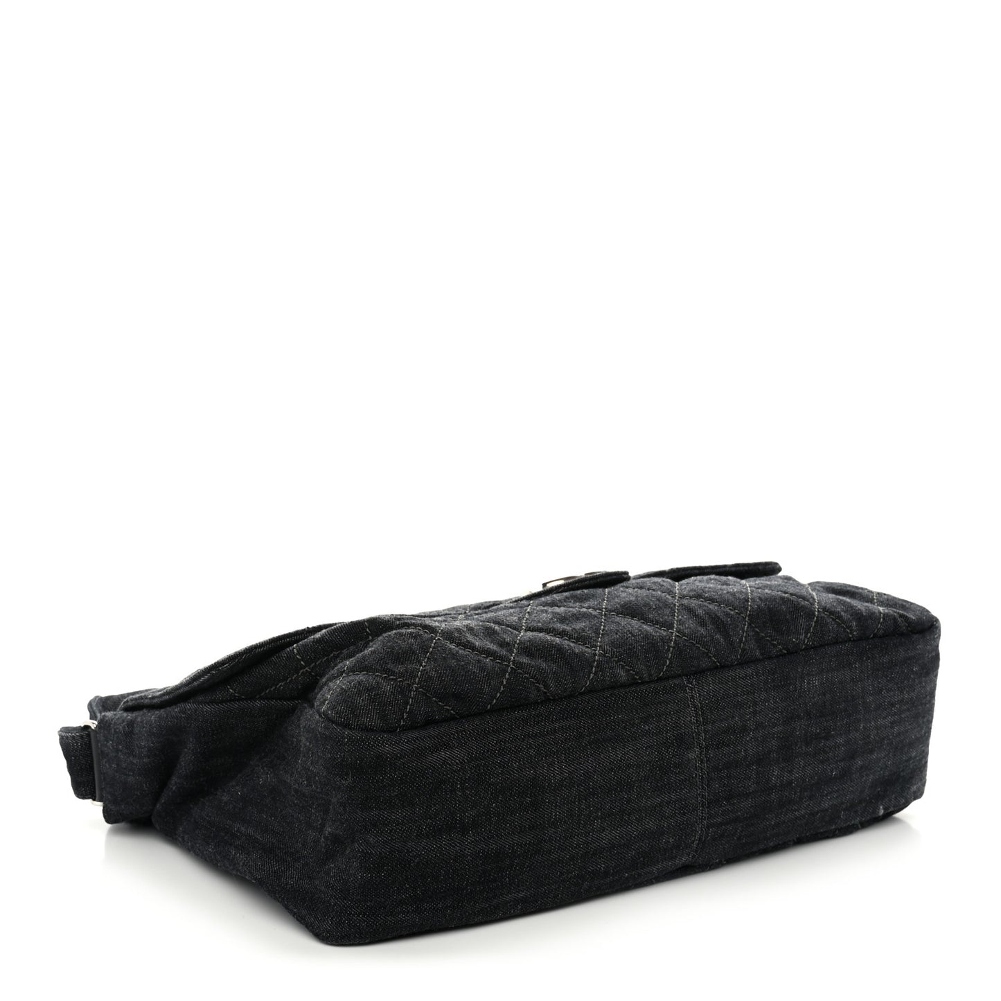 Denim Quilted Stretch Spirit Messenger Bag Dark Blue