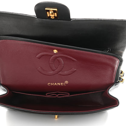 Chanel Lambskin Quilted Medium Double Flap Black 5 of 15
