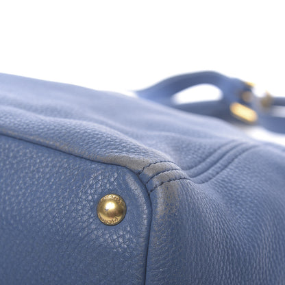 Prada Vitello Daino Side Pocket Tote Cobalto 15 of 15