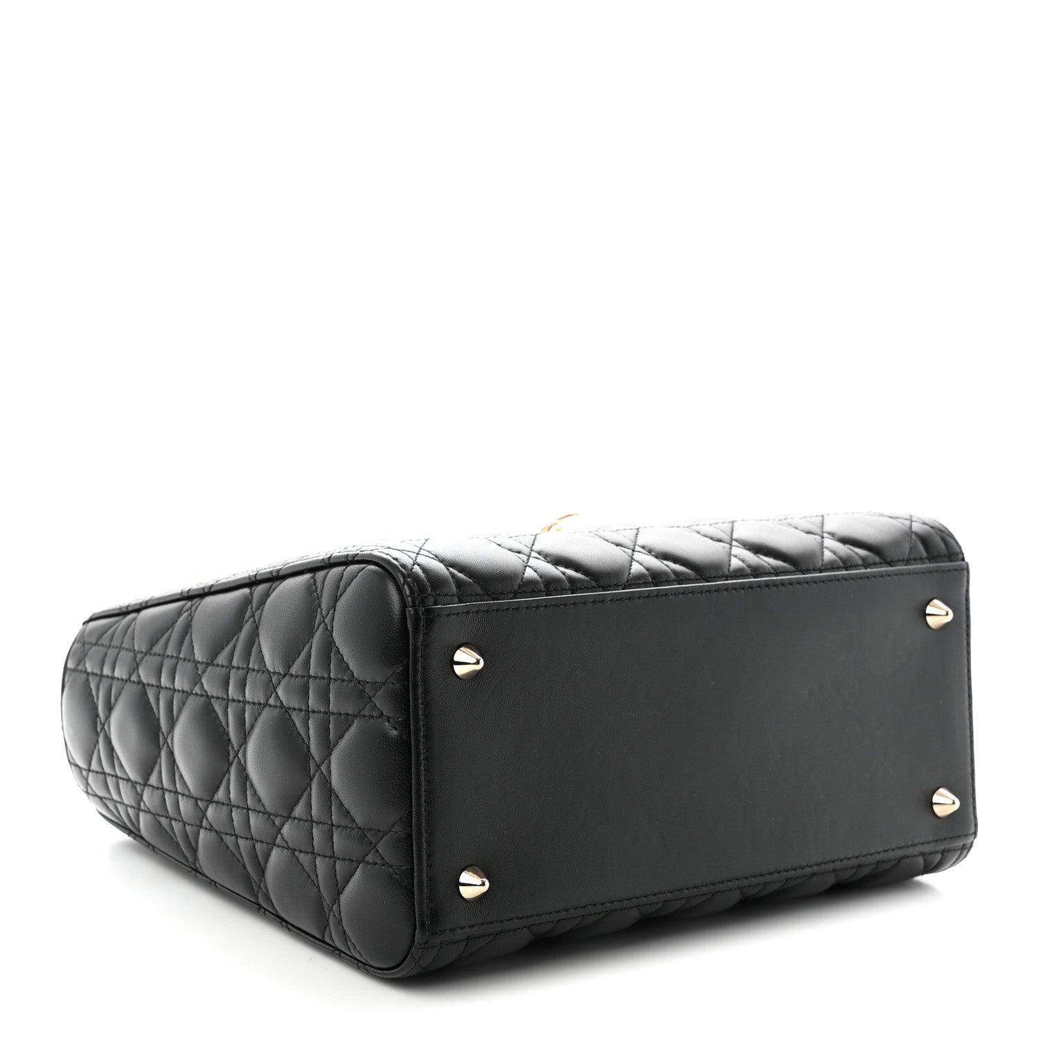 Christian Dior Lambskin Cannage Medium Lady Dior Black 4 of 11