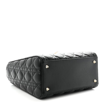 Christian Dior Lambskin Cannage Medium Lady Dior Black 4 of 11