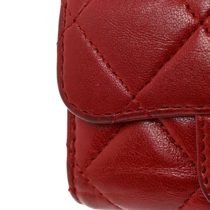 Chanel Lambskin Quilted 6 Key Holder Red 9 of 13