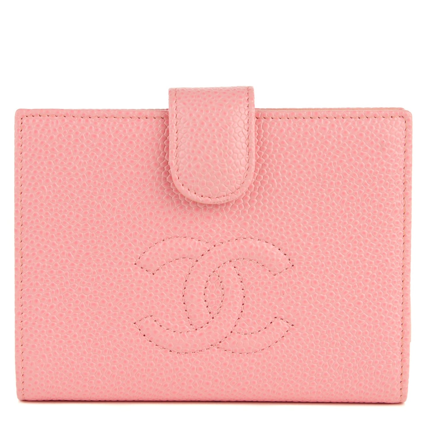 Caviar Timeless CC Compact French Wallet Pink