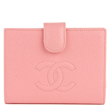 Chanel Caviar Timeless CC Compact French Wallet Pink 1 of 8