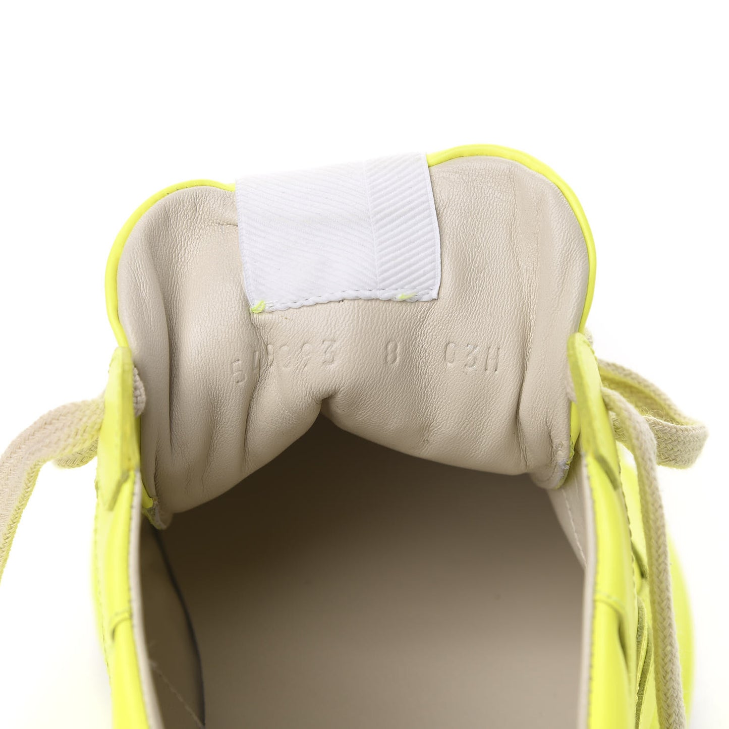 Calfskin Mens Rhyton Sneakers 8 Yellow Fluo