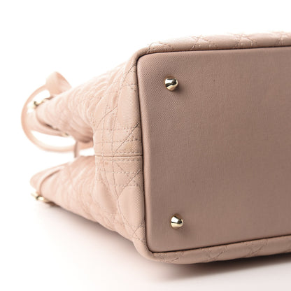 Christian Dior Coated Canvas Cannage Medium Panarea Tote Rosato 6 of 13
