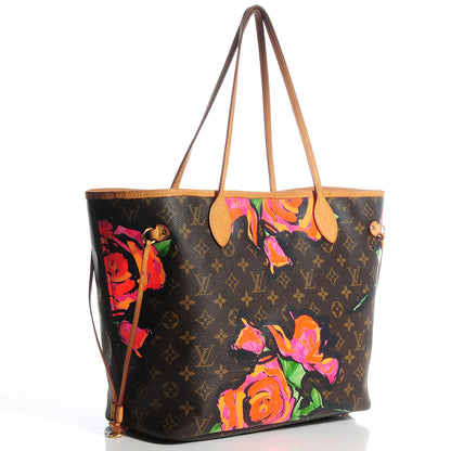 Louis Vuitton Monogram Roses Neverfull MM 3 of 10