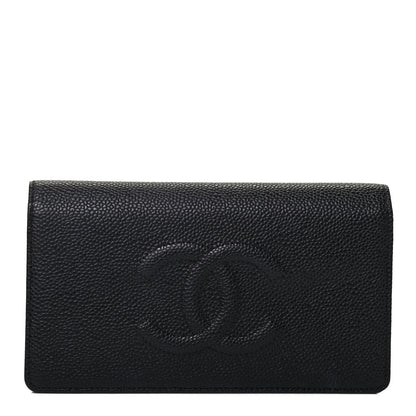 Chanel Caviar Timeless CC Yen Wallet Black 1 of 4