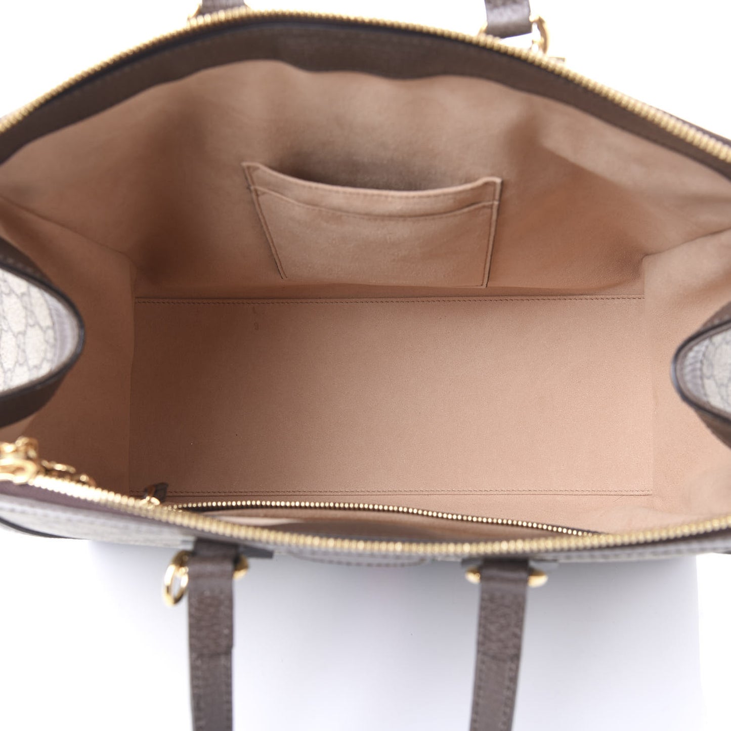GG Supreme Monogram Web Medium Ophidia Tote Bag Brown