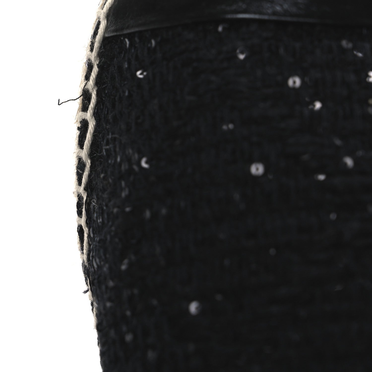 Chanel Tweed Patent Goatskin Sequin CC Espadrilles 41 Black 11 of 12