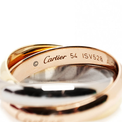 Cartier 18K Pink Yellow White Gold Classic Trinity Ring 54 6.75 5 of 6