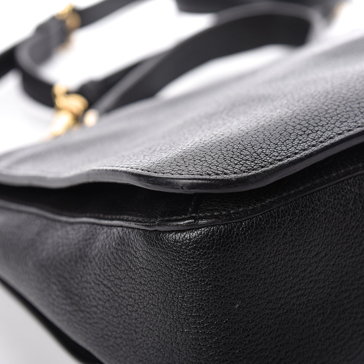Goatskin Madras Shoulder Bag Black
