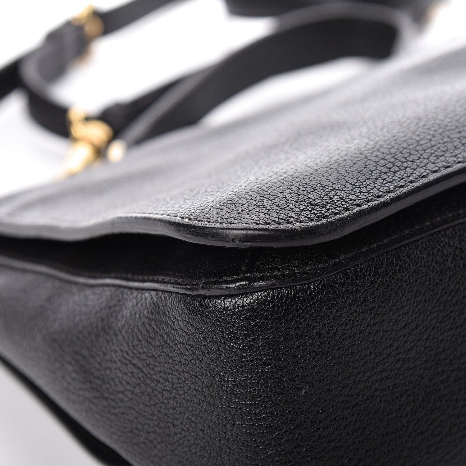 Miu Miu Goatskin Madras Shoulder Bag Black 12 of 24