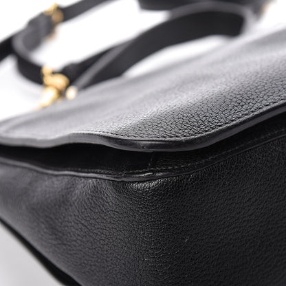 Miu Miu Goatskin Madras Shoulder Bag Black 12 of 24
