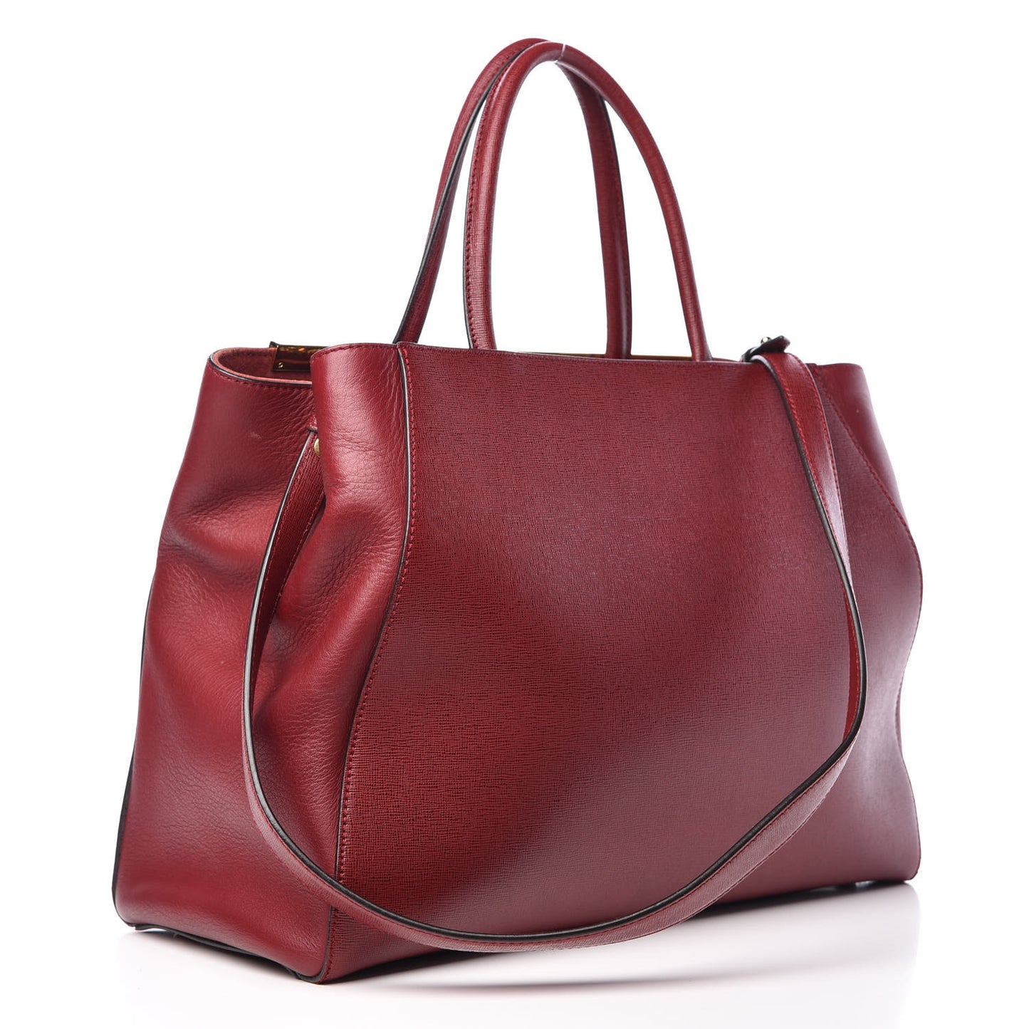Vitello Elite Regular 2Jours Tote Rosso Scuro Ciliegia