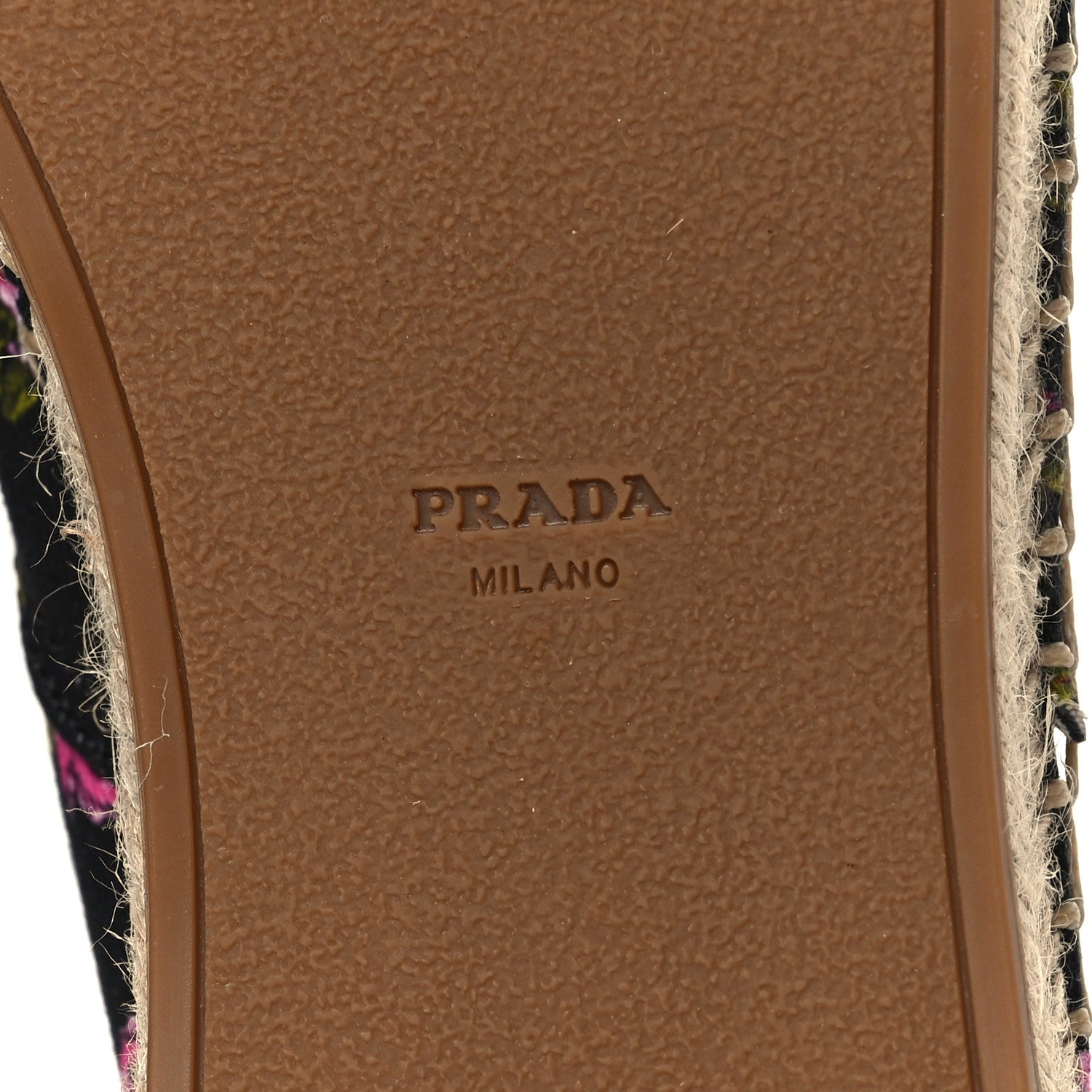 Prada Canvas Printed Espadrille Sneakers 38.5 Black Multicolor 6 of 8