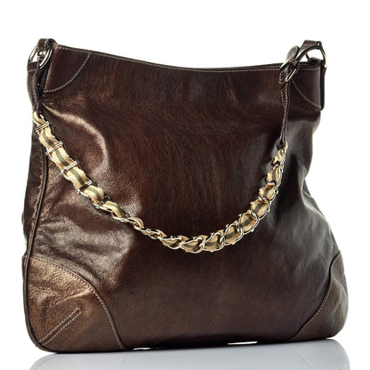 Gucci Metallic Calfskin Medium Capri Shoulder Bag Bronze 3 of 9