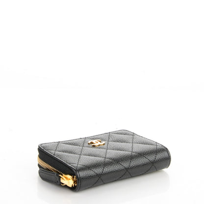 Chanel Caviar Quilted Zip Coin Purse Black 4 of 7