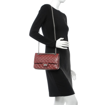 Chanel Aged Calfskin Quilted 2.55 Reissue 225 Flap Red 3 of 8