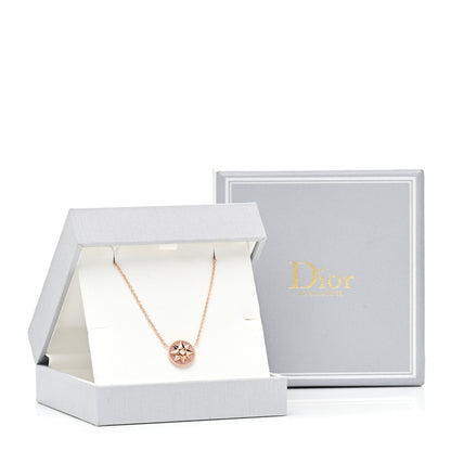 Christian Dior 18K Rose Gold Diamond Pink Opal Rose Des Vents Necklace 4 of 4