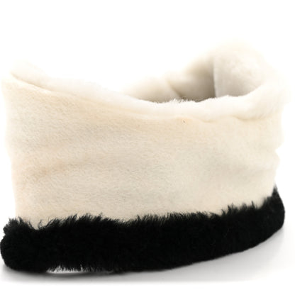 Chanel Cashmere Blend Logo Headband White Black 11 of 12