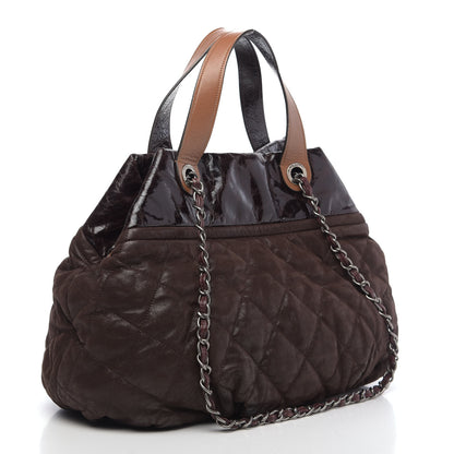Chanel Iridescent Calfskin Quilted Large In The Mix Tote Brown 3 of 11