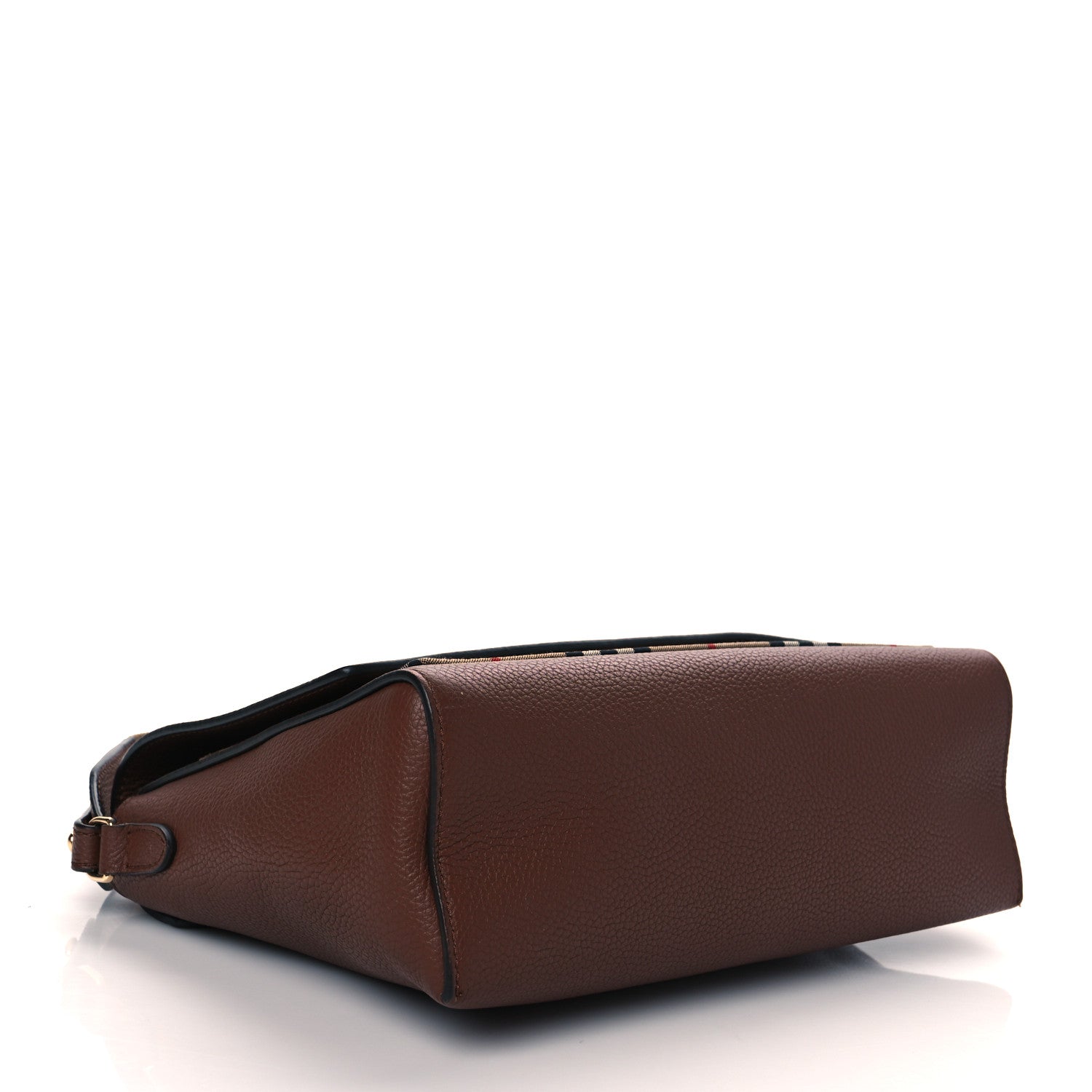 Burberry Grainy Calfskin Vintage Check Note Crossbody Bag Malt Brown 4 of 11