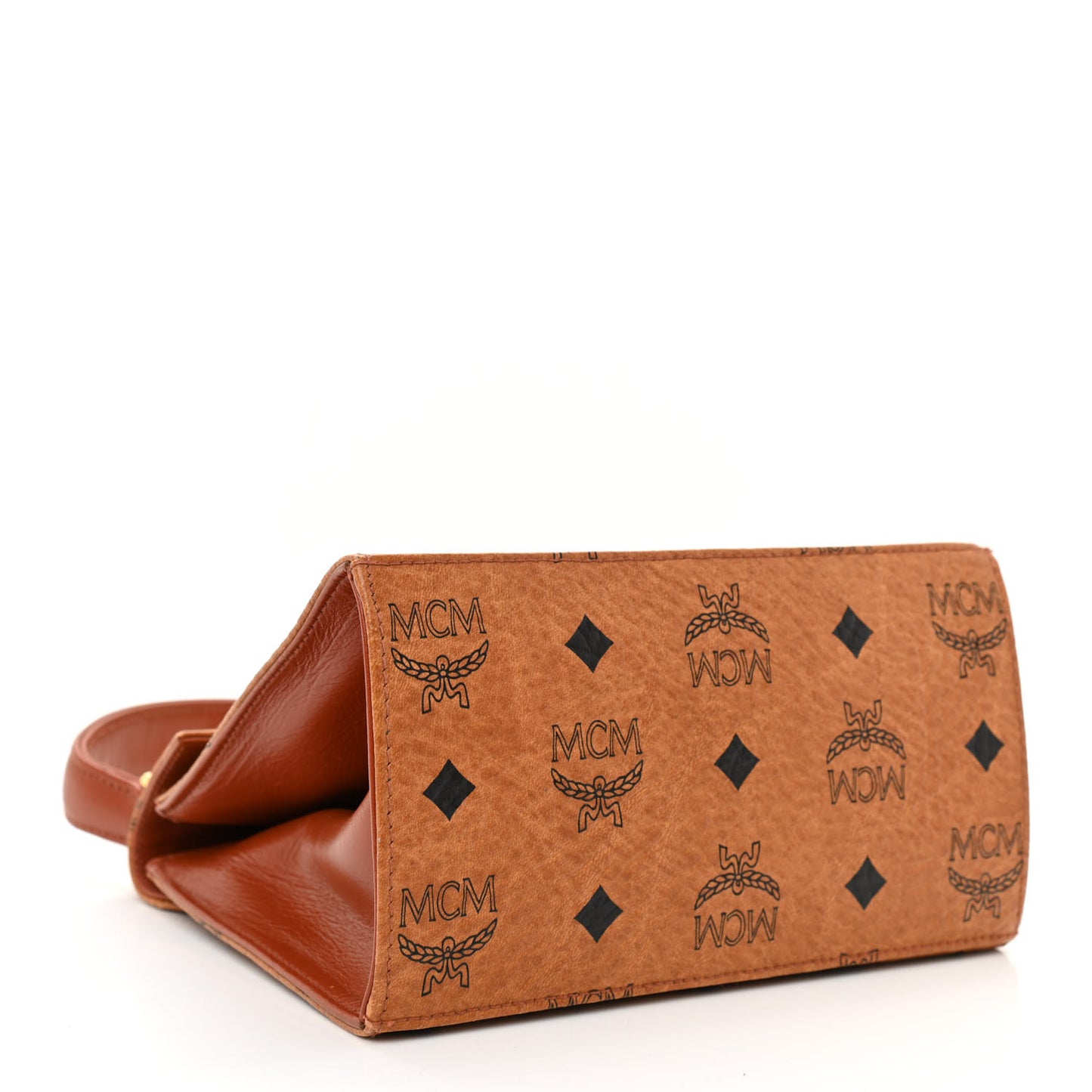 Visetos Heritage Top Handle Satchel Cognac