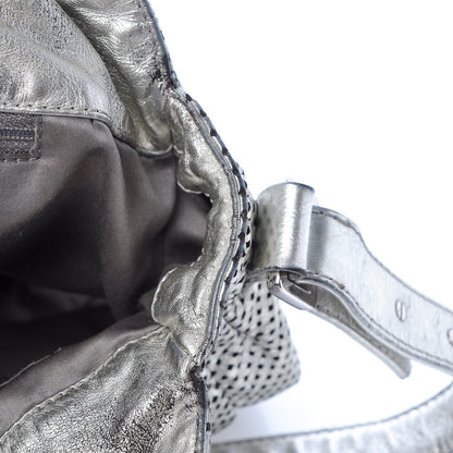 Chanel Metallic Glazed Calfskin Perforated Medium Rodeo Drive Tote Silver 11 of 19