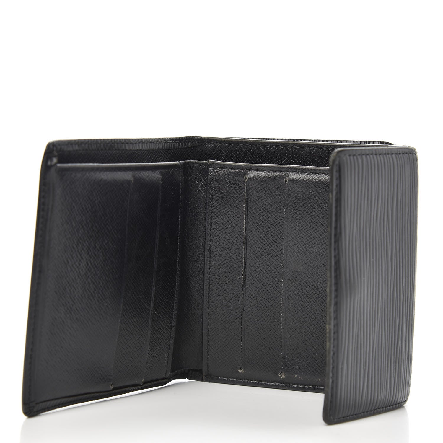 Louis Vuitton Epi Porte-Monnaie Tresor Wallet Black 5 of 10
