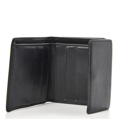 Louis Vuitton Epi Porte-Monnaie Tresor Wallet Black 5 of 10