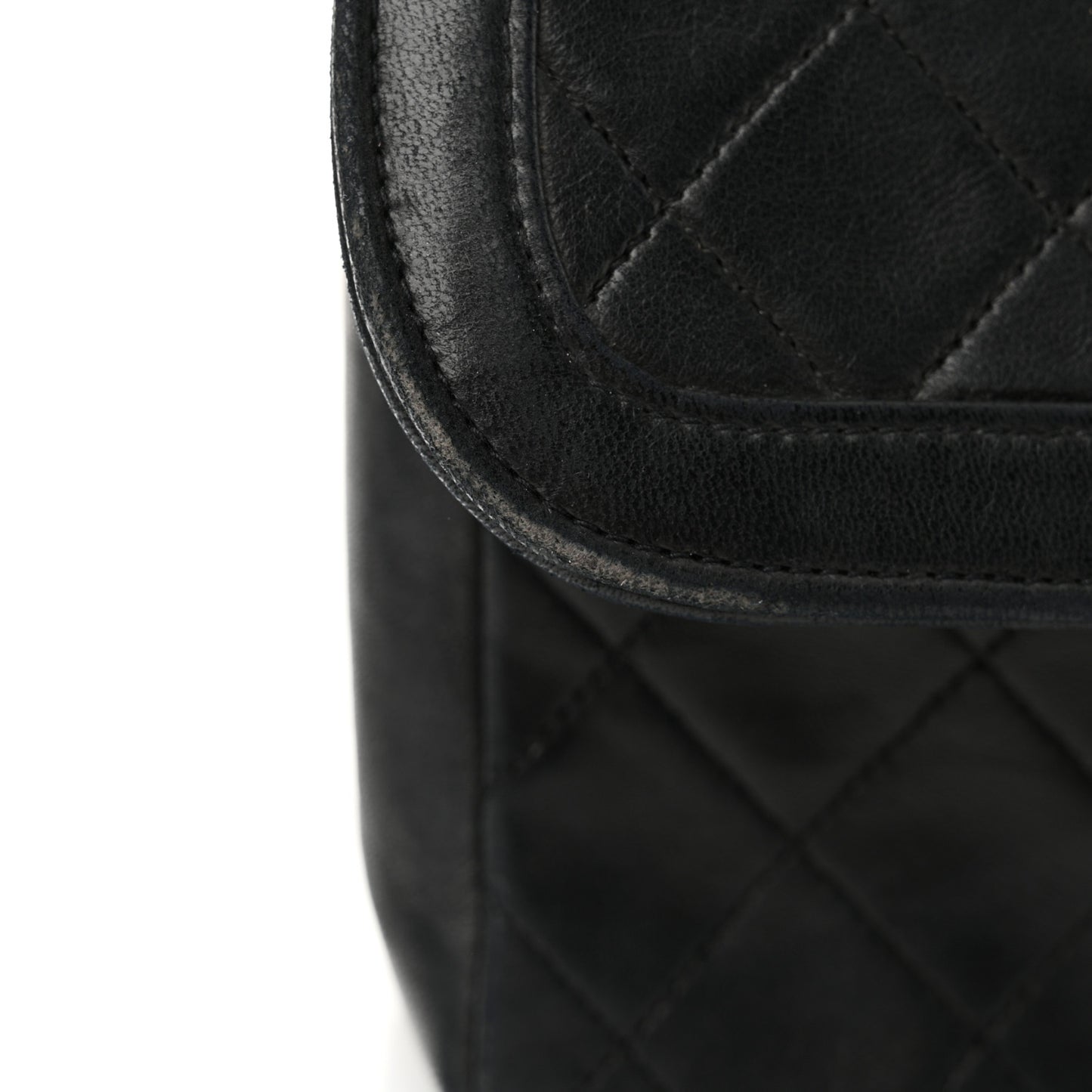 Lambskin Quilted Medium Single Flap Black