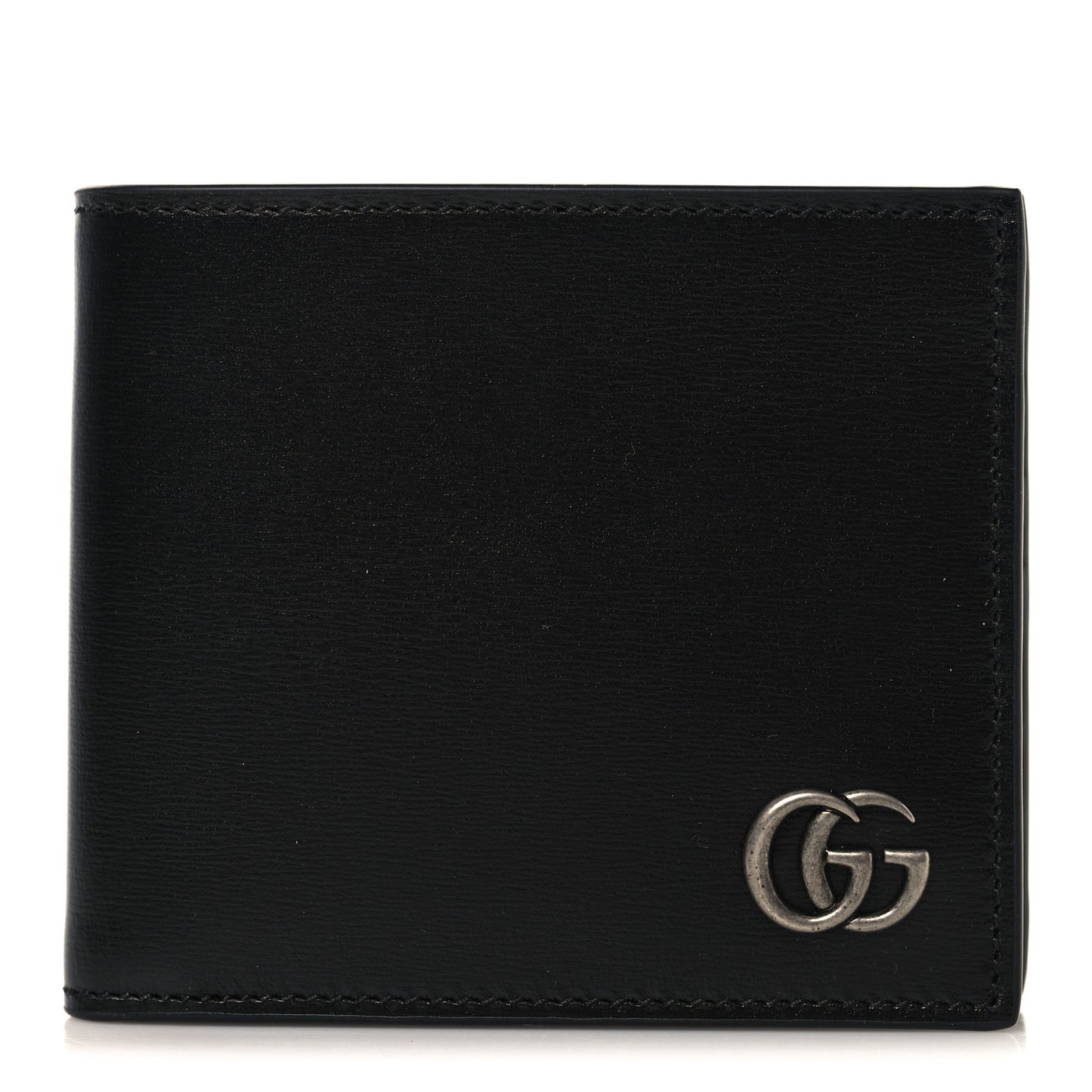 Smooth Calfskin GG Marmont Bi-Fold Wallet Black