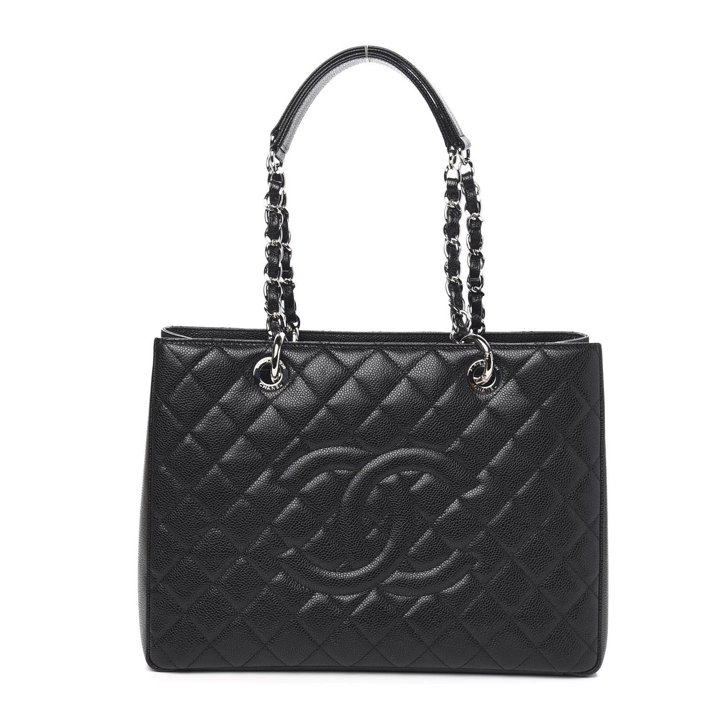 Caviar Quilted Grand Shopping Tote GST Black
