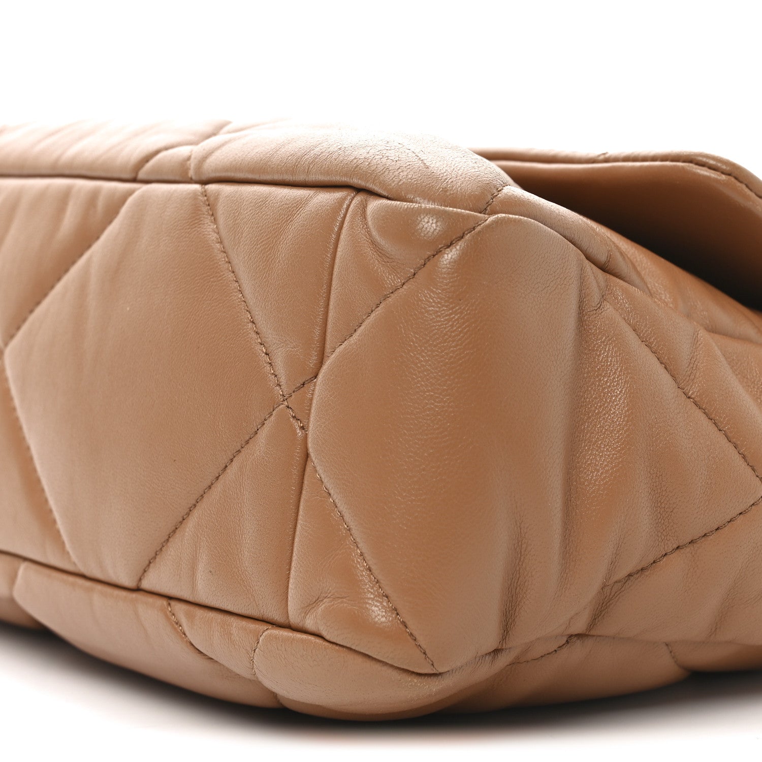 Chanel Lambskin Quilted Large Chanel 19 Flap Brown 10 of 10
