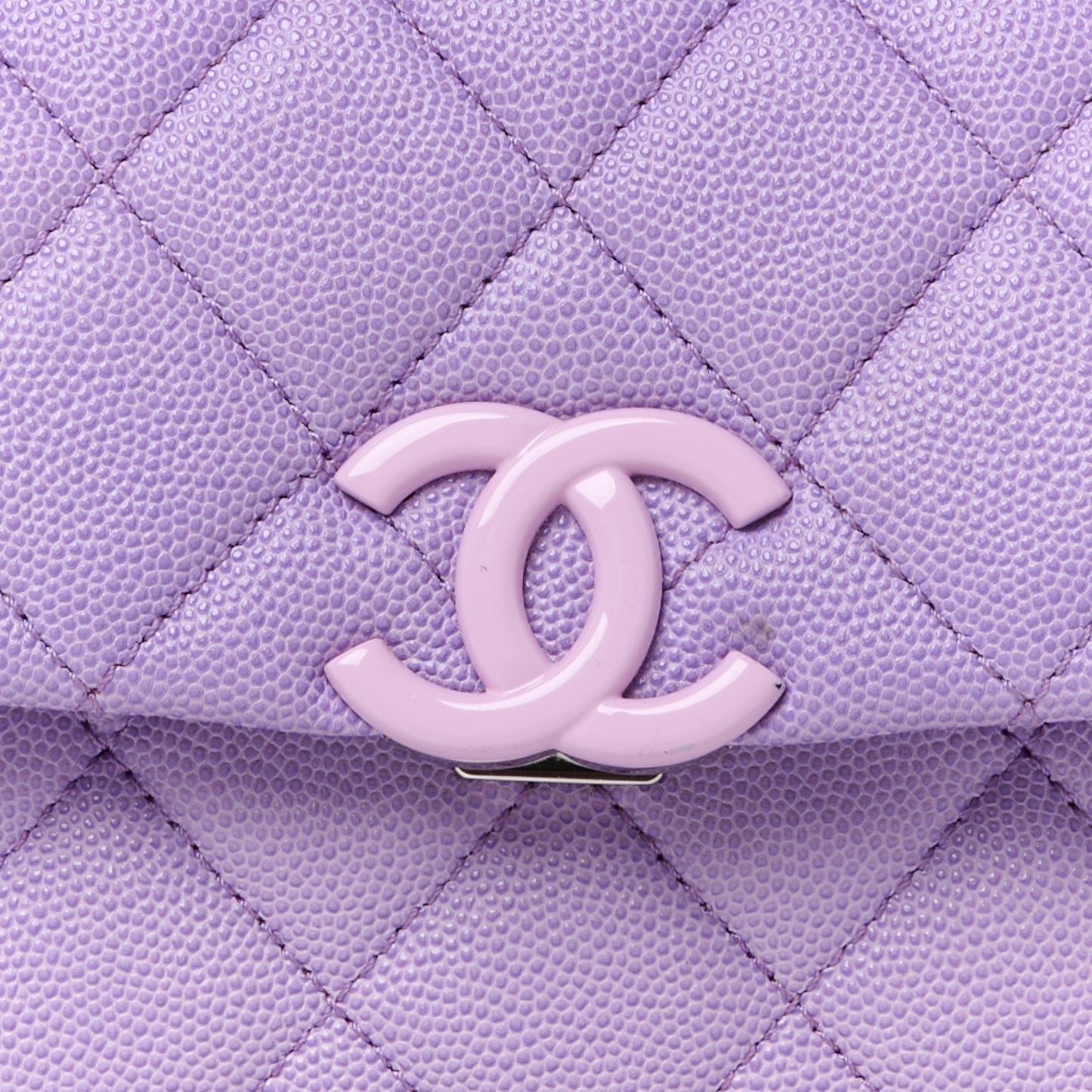 Shaded Caviar Quilted My Everything Small Flap Purple Light Purple