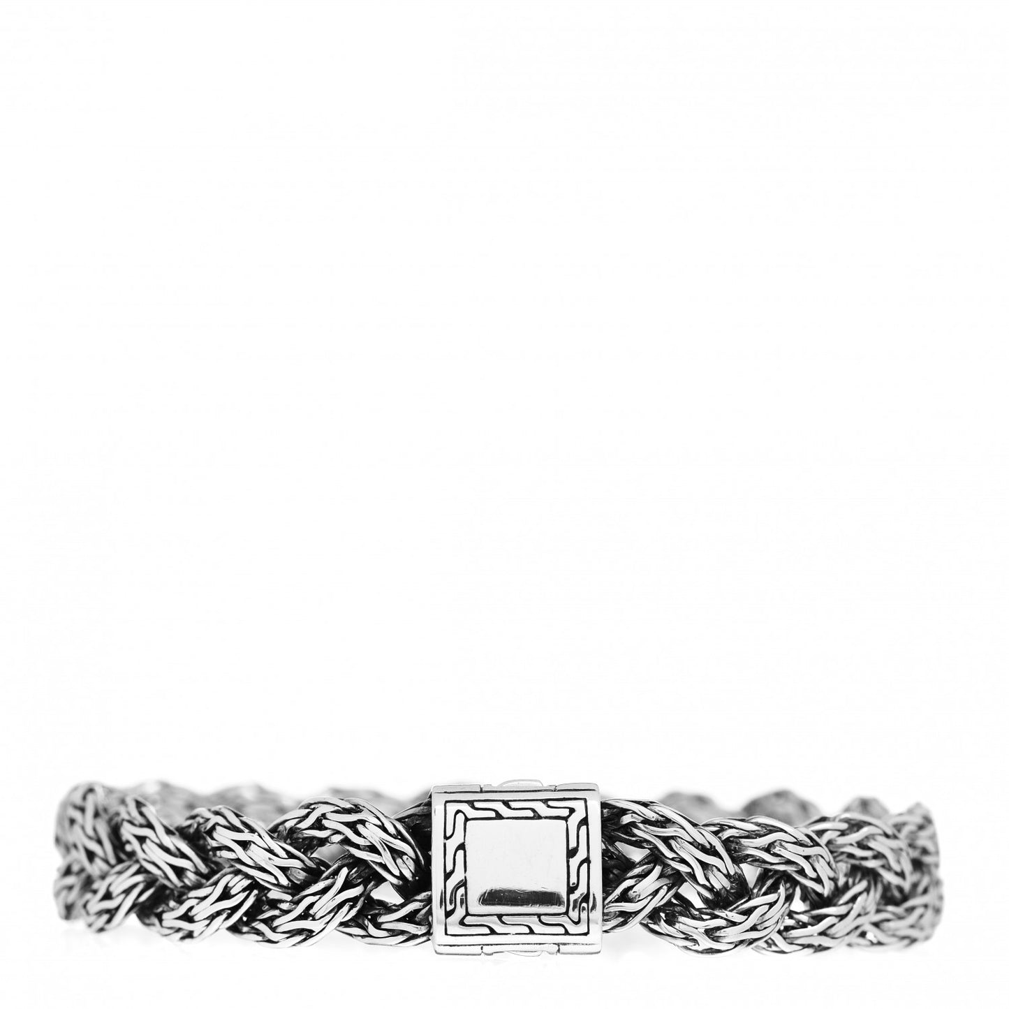 Sterling Silver Medium Braided Classic Chain Bracelet