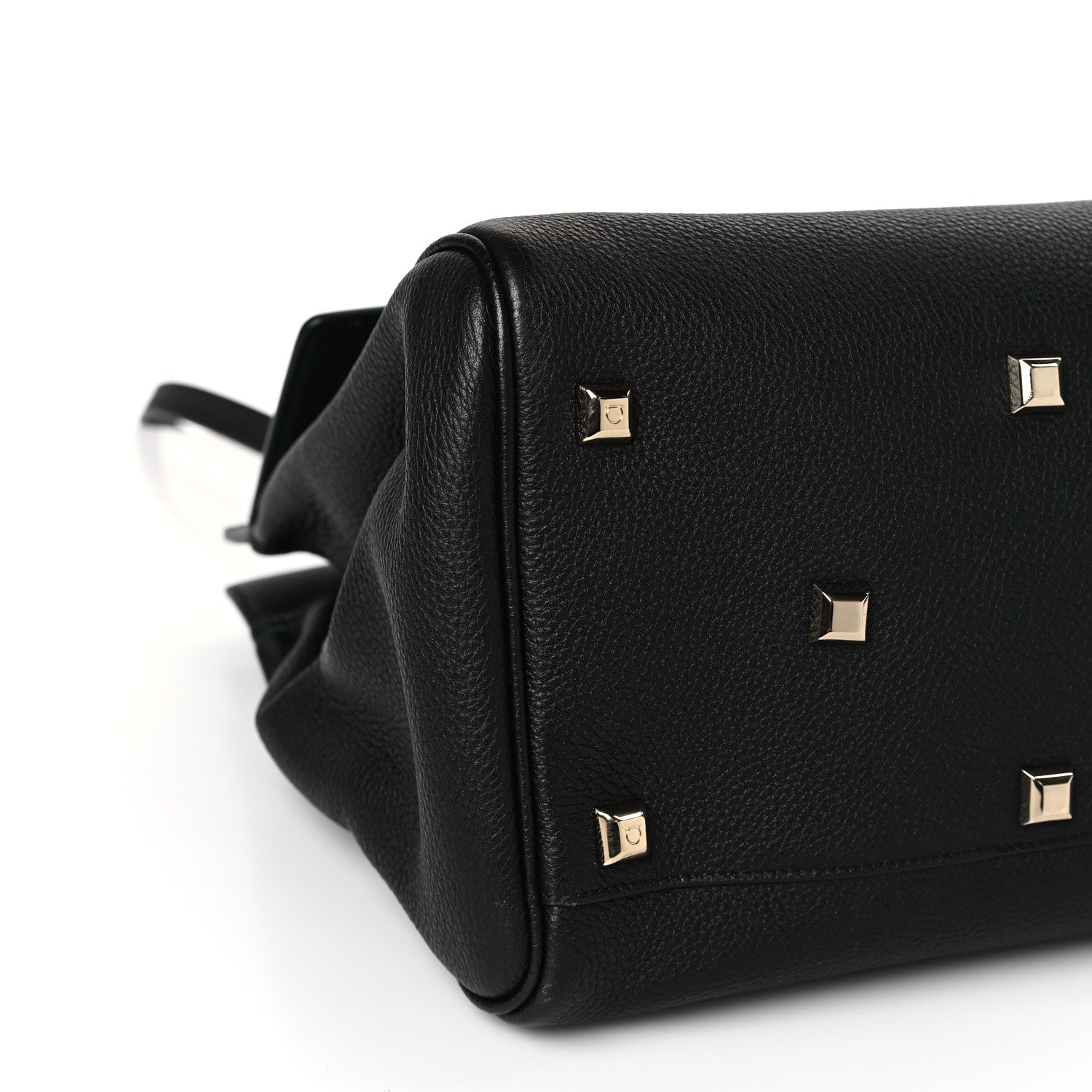 Salvatore Ferragamo Calfskin Large The Studio Bag Black 8 of 9