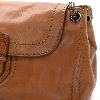 Prada Vitello Phenix Flap Chain Bag Brown 17 of 17