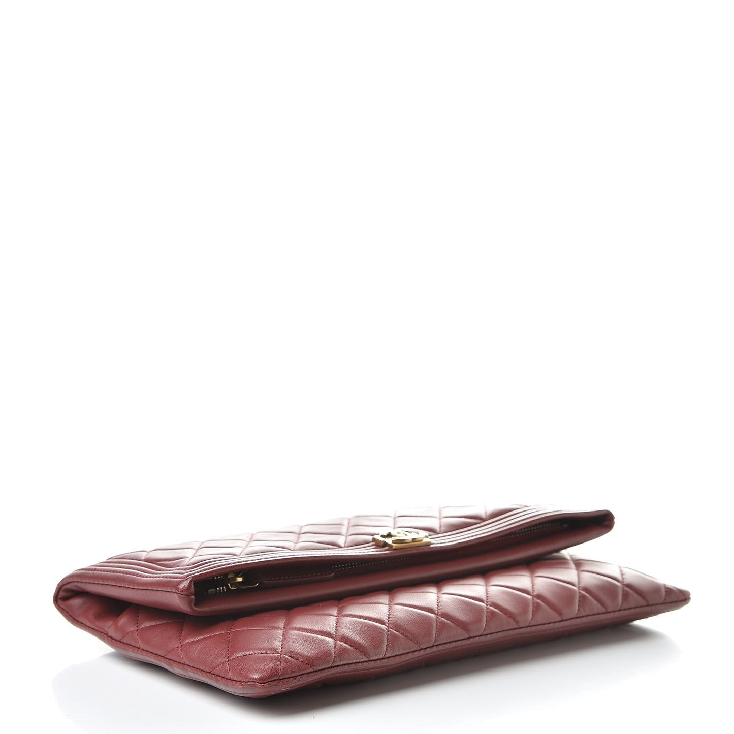 Lambskin Quilted Beauty CC Boy Clutch Red