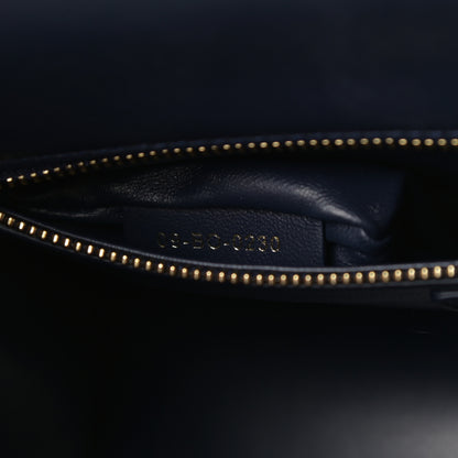 Christian Dior Grained Calfskin 30 Montaigne Chain Flap Bag Navy 7 of 12