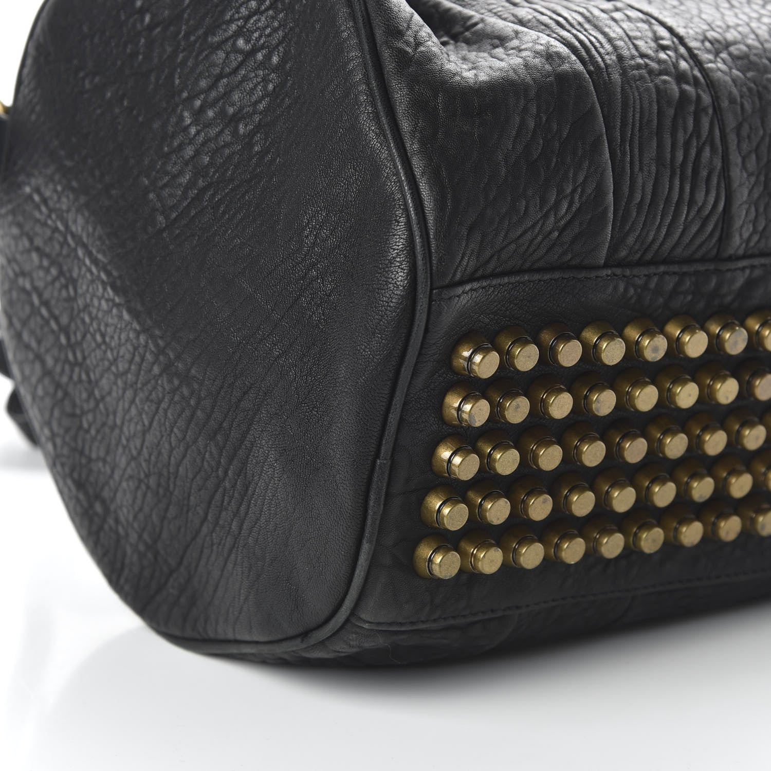 Alexander Wang Pebbled Lambskin Rocco Black Antique Brass Hardware 6 of 9