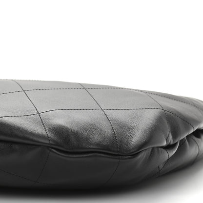 Chanel Calfskin Quilted Maxi Chain Hobo Black 10 of 11