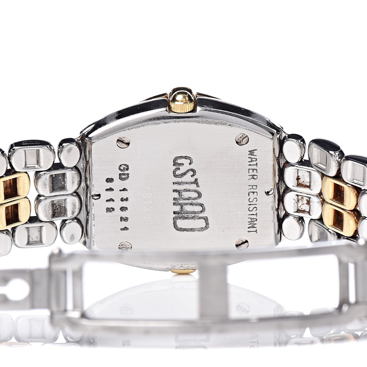 Stainless Steel 18K Yellow Gold Diamond 23mm Gstaad Quartz Watch